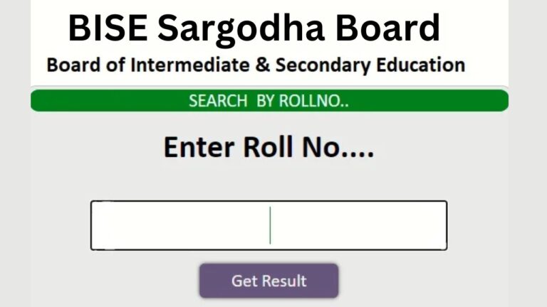 BISE Sargodha Board 10th Class Result 2024