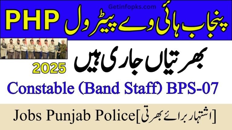 Punjab Highway Patrol (PHP) Jobs 2025