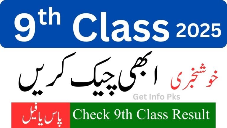 9th Class Result 2025 Sargodha Board