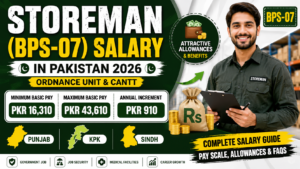 Storeman (BPS-07) Salary in Pakistan