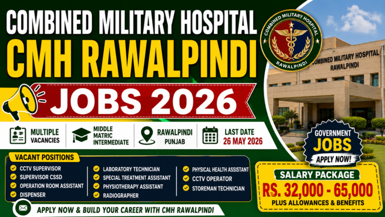Combined Military Hospital CMH Rawalpindi Jobs 2026