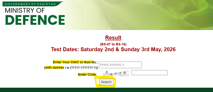 Ministry of Defence MOD Exam Results