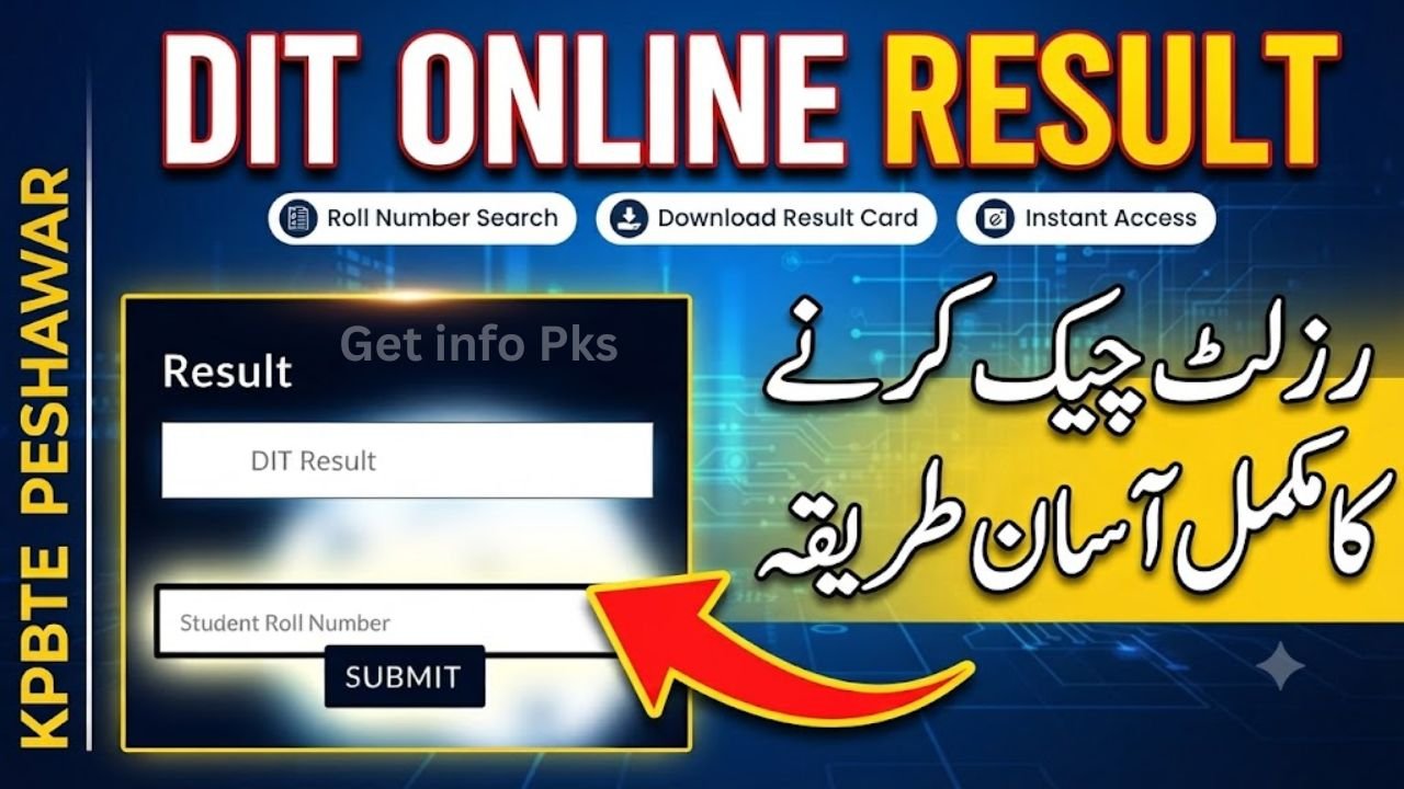 DIT Result 2026: KPBTE Peshawar Board