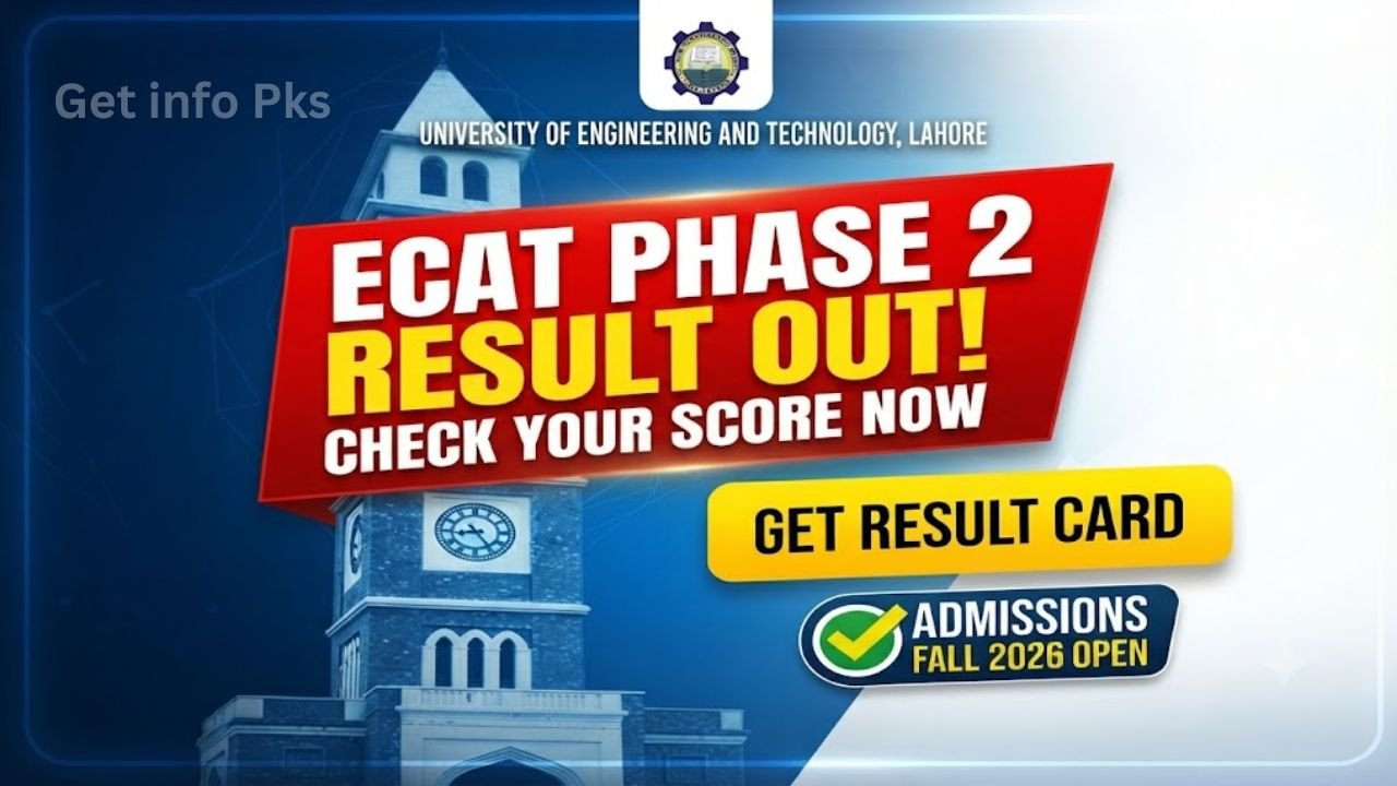 UET Lahore ECAT Phase 2 Result 2026